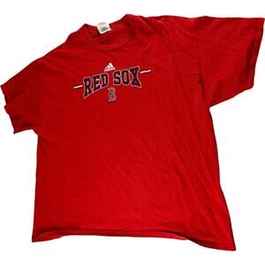 Adidas Boston Red Sox Graphic Mens T-Shirt Red 2XL Cotton Short Sleeve Crew Neck